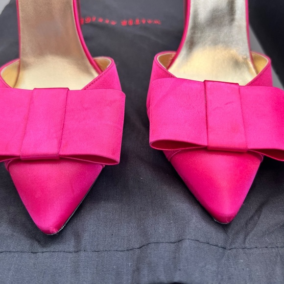 Hot Pink Walter Steiger Paris Satin Heels. - Picture 12 of 12